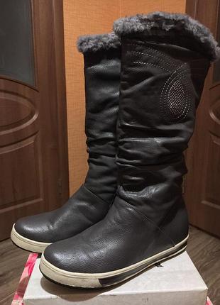 Женские сапоги утепленные, б/в размер 41, стелька-26-27