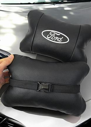 Підголовник для авто ford форд, автоподушка для шиї на підголовники, подарунок водію qa-54