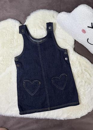 Стильний якісний джинсовий сарафан на дівчинку 3-4 роки 🤎