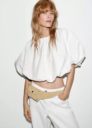 Топ жіночий білий попліновий zara new