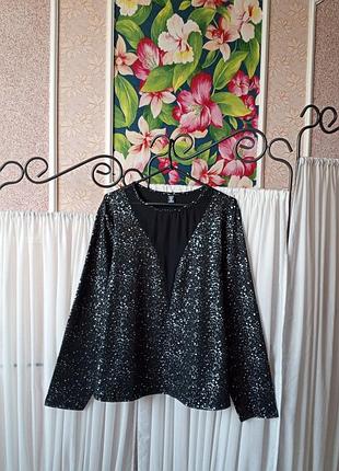 Красива кофта лонг з сріблястим напиленням shein.