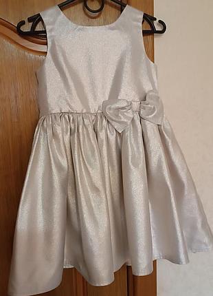 Платье праздничное блестящее размер 122, 6-7 лет h&amp;m
