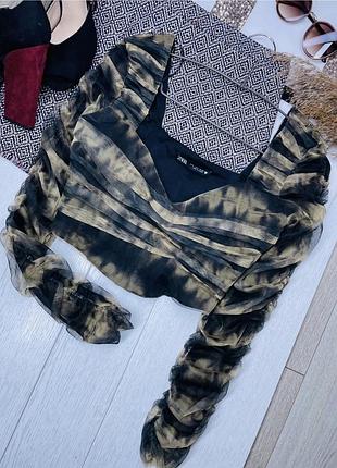 Корсетний топ zara s топ корсет корсетна блуза фатинова блуза топ зара