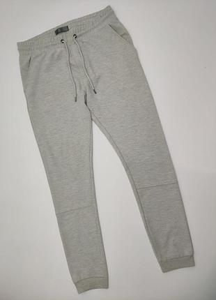 Мужские спортивные штаны серые, трикотажные, повседневные, размер m