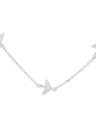 Серебряное колье ortex с без камней, вес изделия 2,9 гр (2184027) 400450 размер