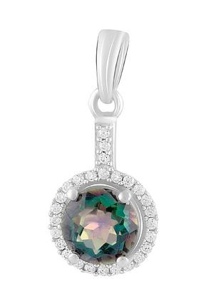 Серебряная подвеска ortex с мистик топазом 2.18ct (2124382)