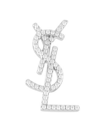 Серебряная брошка ortex с фианитами (2102328)
