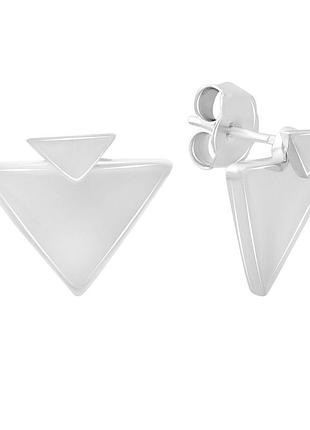 Серебряные серьги ortex без камней (2144038)