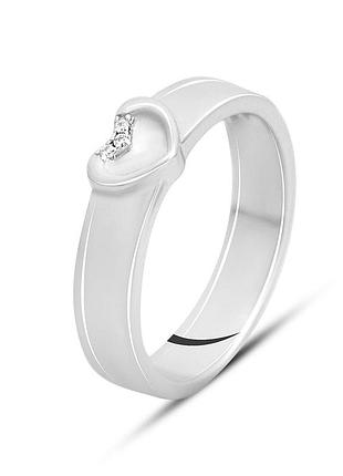 Серебряное кольцо ortex с фианитами, вес изделия 3,55 гр (2143741) 19 размер