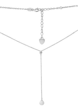 Серебряное колье ortex с натуральным жемчугом, вес изделия 3,34 гр (2159223) 350400 размер