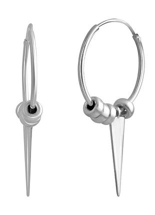 Серебряные серьги ortex без камней (2134688)