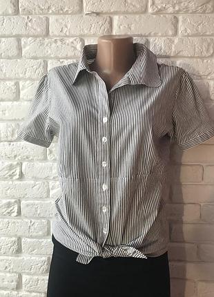 Сорочка в смужку зручна стрейчева