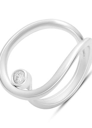 Серебряное кольцо ortex с фианитами, вес изделия 5,26 гр (2198185) 19 размер 5.1, 17.5