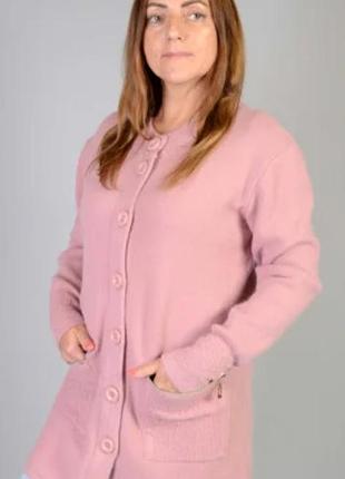 Винтажный элегантный жакет кардиган кофта в пудровом цвете, стильный трикотажный жакет-кардиган от бренда newhouse