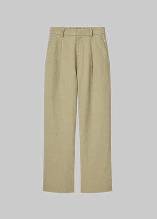 Брюки смесь с льном uniqlo