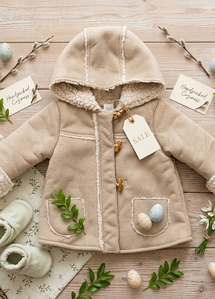 Дублёнка детская на девочку 2-3 года 92 см baby club