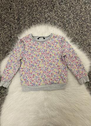 Чудовий світшот кофта  в квітковий принт для дівчинки  50326