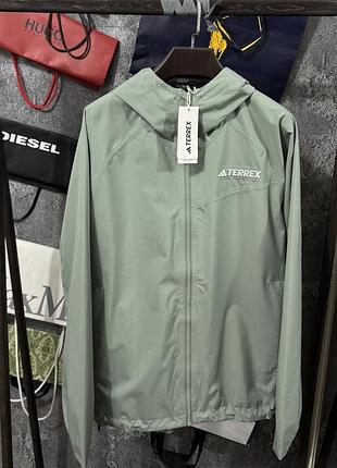 Куртка чоловіча вітрівка adidas terrex бірюзовий l xl