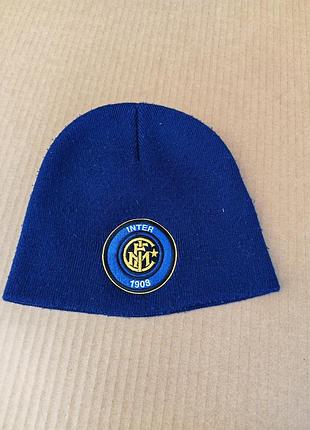 Шапка-бини с логотипом итальянского футбольного клуба «интер» мелан