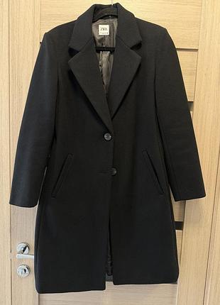 Пальто жіноче zara чорне