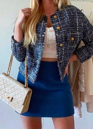 Пиджак, жакет твидовый , zara