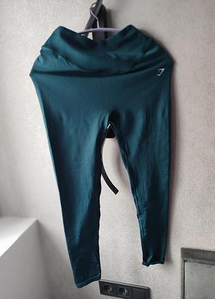 Лосины зеленые gymshark s