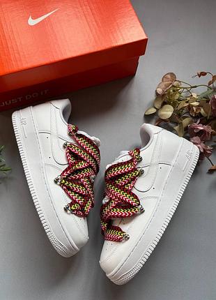 Nike air force custom lanvin laces white