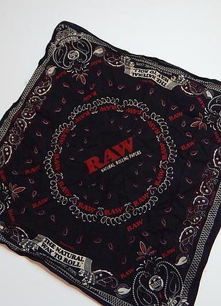 Бандана хустка vintage raw natural rolling papers bandana