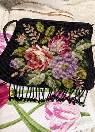 Клатч вінтаж гобелен вишивка