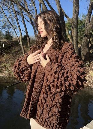 Кардиган коричневий