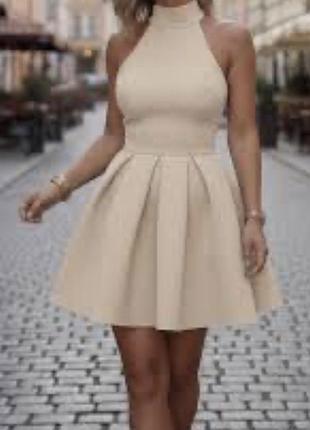 Сукня фонарик з голою спинкою