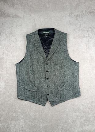 Чоловіча вовняна жилетка wellington of bilmore ing harris tweed