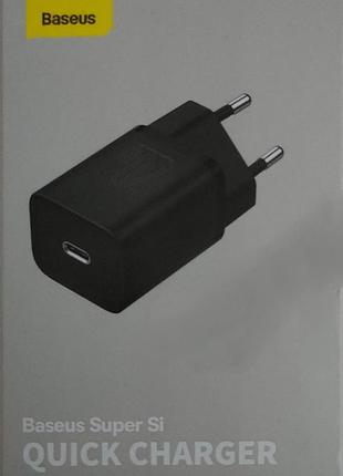 Зарядный блочек baseus 1c 20w eu set