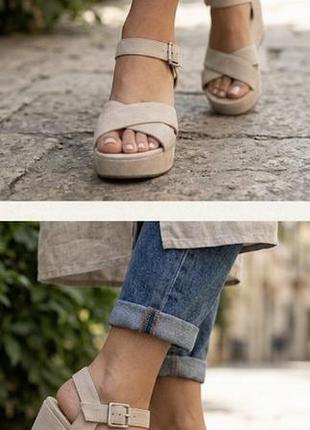 Босоніжки жіночі штучний замш без