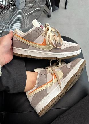 Женские кроссовки nike sb dunk louw 85 double brown/beige/orange