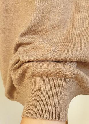 Бежевый свитер пуловер хлопок и шелк maddison 5