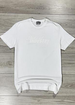 Біла футболка дізель diesel industry team logo, m (по факту), оригінал