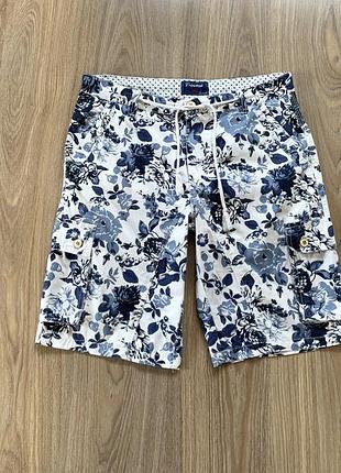 Мужские хлопковые шорты с гавайским принтом freeone