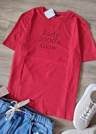 Червона  футболка zаra розмір s. m. l. xl