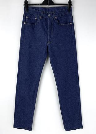 Чоловічі джинси щільного деніму класичного прямого крою на ґудзиках болтах з кишенями levis 501 made in usa розмір 32/38