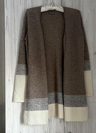 Подовжений кардиган з тонкої мʼякої вовни мериносів та кашеміру moddison