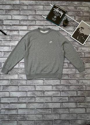 Сірий світшот nike sportswear club crew