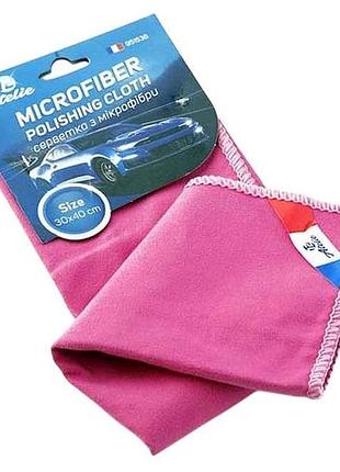 Салфетка из микрофибры для полировки 30х40см (розовая) тм 12 atelie