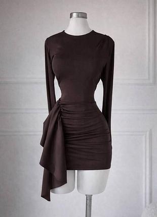 Жіноча повсякденна мікродайвінгова міні коротка сукня плаття