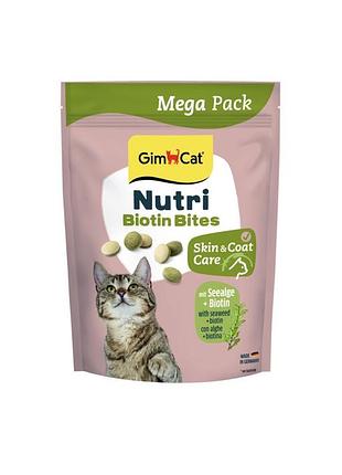 Вітаміни gimcat nutri biotin bites для котів для покращення стану шерсті та шкіри