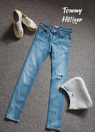 Фирменные джинсы скинни tommy hilfiger, на высокий рост