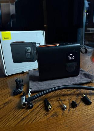 Автокомпресор baseus mega energy pump series dual cylinder wireless 5