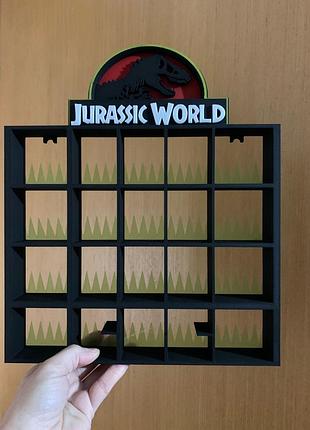 Стенд для фігурок jurassic world kinder joy підставка для динозаврів парк юрського періоду поличка 4