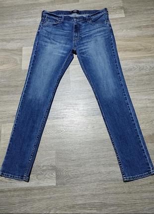 Мужские синие джинсы hollister размер 34/32
