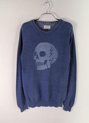 Deus ex machina mens hawthorn long sleeve sweater indigo s/m size